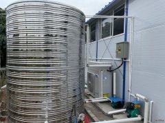 东莞市塘厦镇工地活动板房美的热泵热水工程